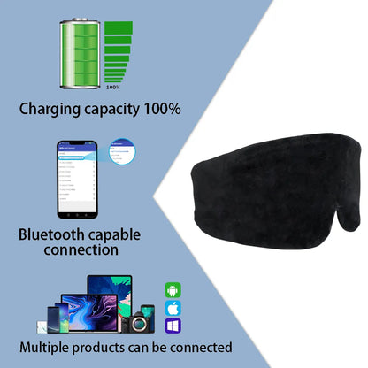 Unisex Sleeping Mask with Bluetooth Headphones, Wireless Cooling Eyemask